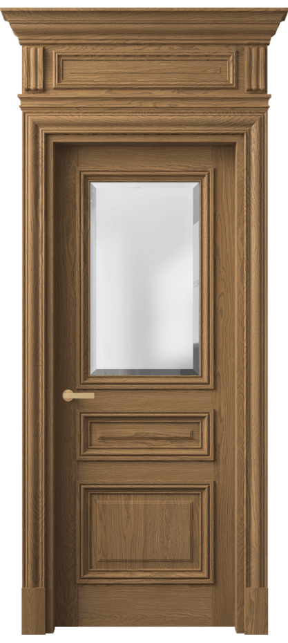 Межкомнатная дверь Антик 7304 Дуб мускатный матовый Сатинированное стекло с фацетом Цена 2003014 ₸ | Volhovec