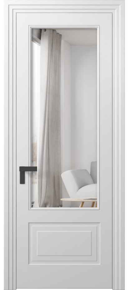 Межкомнатная дверь Rocca 8342 Матовый белоснежный Двустороннее зеркало, триплекс Цена 455010 ₸ | Volhovec