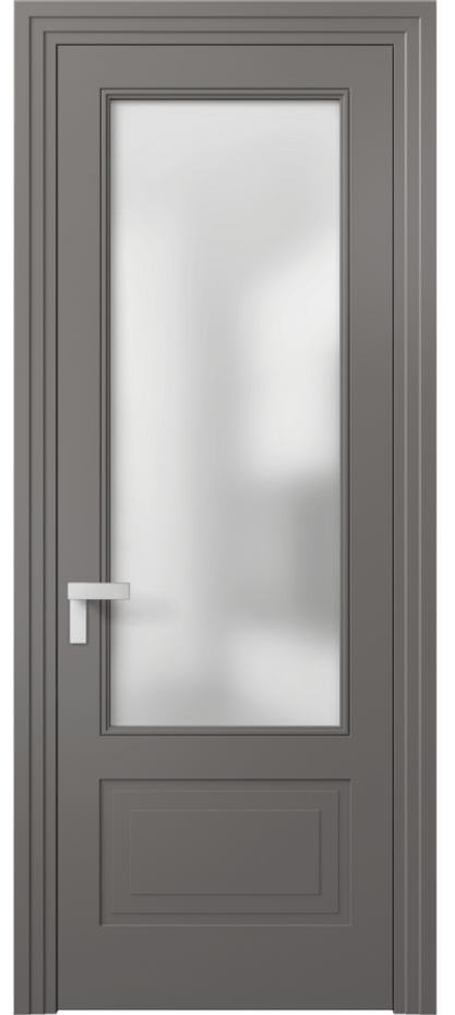 Межкомнатная дверь Рокка 8342 Матовый классический серый Сатинированное стекло Цена 517285 ₸ | Volhovec