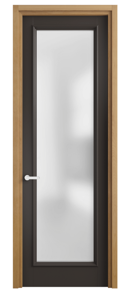 Межкомнатная дверь Шарм 6702 Матовый антрацит Сатинированное стекло Цена 759016 ₸ | Volhovec