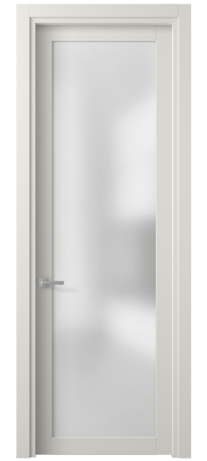 Межкомнатная дверь Planum 2102 Софт-тач белоснежный Сатинированное стекло Цена 140210 ₸ | Volhovec