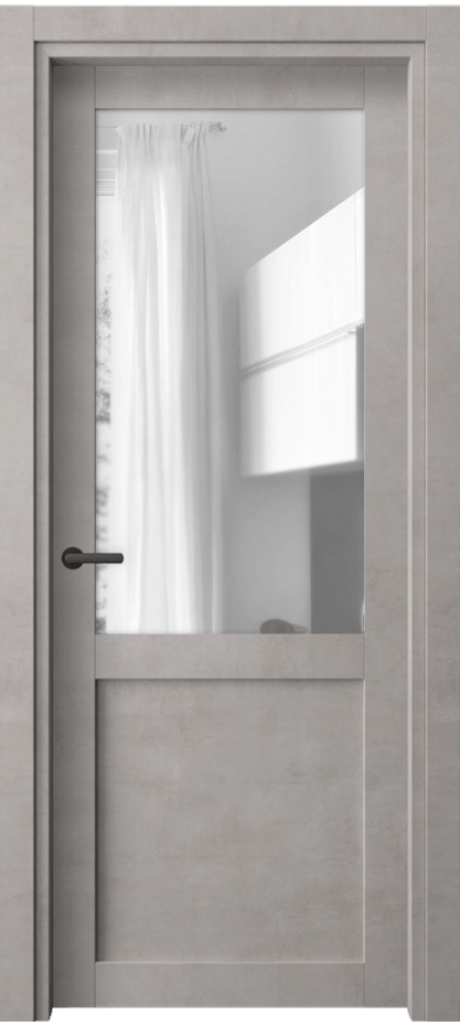 Межкомнатная дверь Neo 2122 Леон серебро Прозрачное стекло, триплекс Цена 209660 ₸ | Volhovec