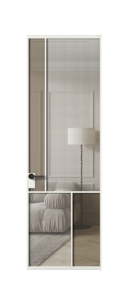 Дверь межкомнатная Mosaic АЛПЛ041.20 Алюминий светло-серый Декоративное стекло с сеткой "Mesh silver", триплекс, 6 мм + Прозрачное бронзовое стекло, триплекс Без короба АССР Цена 1036400 Стоимость комплекта двери включает:
1. Полотно (600/650/700/750/800/850/900/950*2000-2400 мм).
2. Короб
3. Комплект фурнитуры (2 торцевые петли и магнитный замок с ответной планкой). Фабрика дверей Волховец 8 (800) 551 43 19 Межкомнатная дверь Mosaic АЛПЛ041.20 Алюминий светло-серый Декоративное стекло с сеткой "Mesh silver", триплекс, 6 мм + Прозрачное бронзовое стекло, триплекс Цена 1036400 ₸ | Volhovec