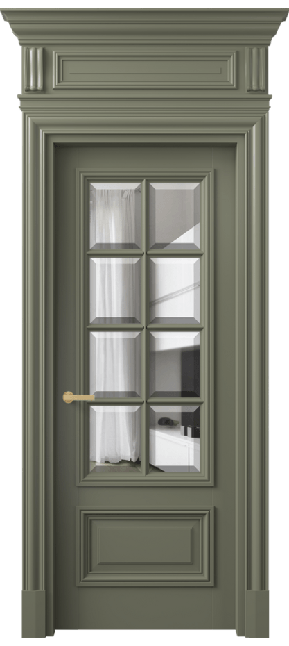 Межкомнатная дверь Antique 7316 Бук оливковый тёмный Прозрачное стекло с фацетом Цена 1148220 ₸ | Volhovec