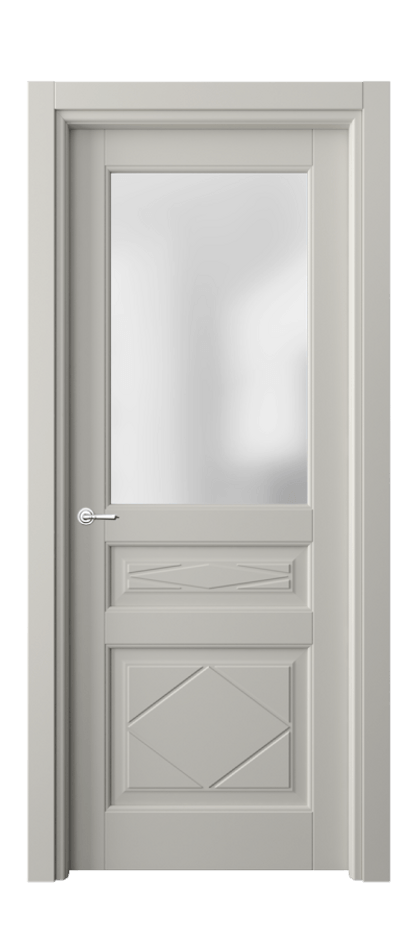 Межкомнатная дверь Тоскана Ромбо 6344 Матовый тёплый серый Сатинированное стекло Цена 747676 ₸ | Volhovec