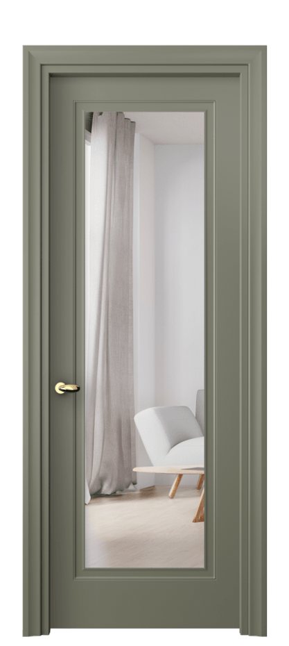 Межкомнатная дверь Esse 8503 Матовый оливковый тёмный Двустороннее зеркало, триплекс Цена 337830 ₸ | Volhovec