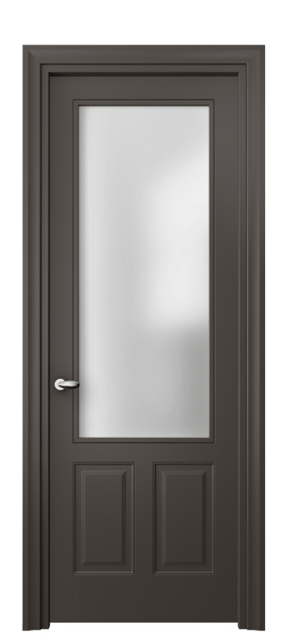 Межкомнатная дверь Эссе 8522 Матовый антрацит Сатинированное стекло Цена 431670 ₸ | Volhovec