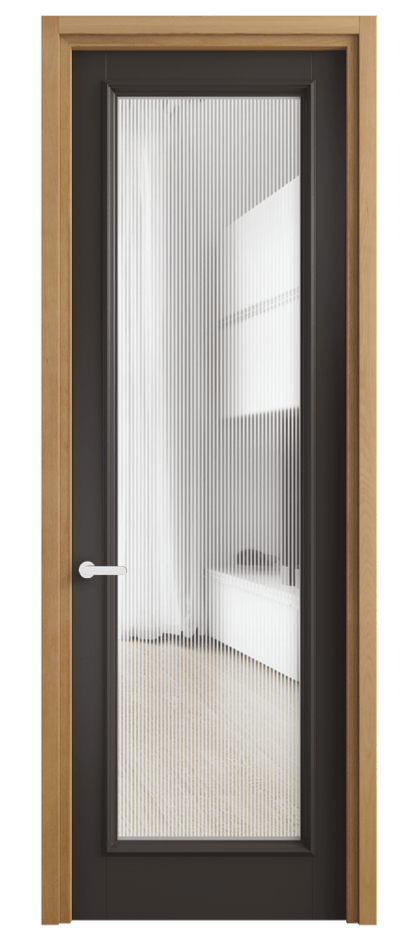 Дверь межкомнатная Charm 6702 Бук антрацит Рифлёное стекло "Дюна", триплекс, 8 мм Узкий классический наличник БНМ Цена 627700 ₸ Наличники уже входят в базовый комплект. Фабрика дверей Волховец 8 (800) 551 43 19 Межкомнатная дверь Charm 6702 Бук антрацит Рифлёное стекло "Дюна", триплекс, 8 мм Цена 627700 ₸ | Volhovec