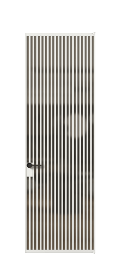 Алюминиевая дверь АЛПЛ040.06 Алюминий белоснежный Сатинированное бронзовое стекло, триплекс Цена 1392514  | Volhovec