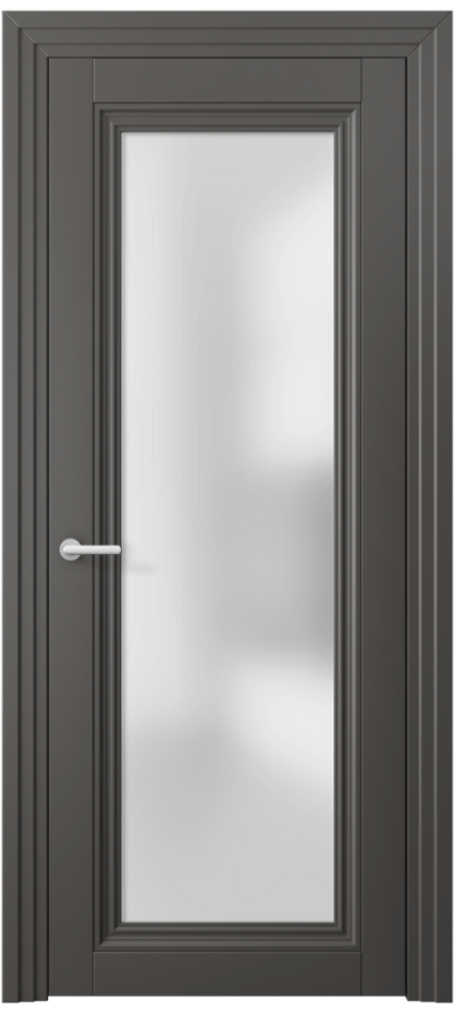Межкомнатная дверь Центро 2502 ПЭТ графитовый Сатинированное стекло Цена 365896 ₸ | Volhovec