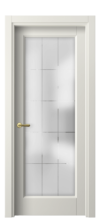 Межкомнатная дверь Галант 1402 Матовый жемчужный Сатинированное стекло с гравировкой "Лофт" Цена 403696 ₸ | Volhovec