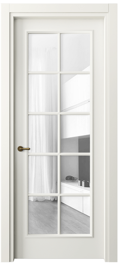 Дверь межкомнатная Париж 8102 Матовый жемчужный Прозрачное стекло Гладкий наличник МЖМ Цена 466633 ₸ Наличники уже входят в базовый комплект. Фабрика дверей Волховец 8 (800) 551 43 19 Межкомнатная дверь Париж 8102 Матовый жемчужный Прозрачное стекло Цена 466633 ₸| Volhovec