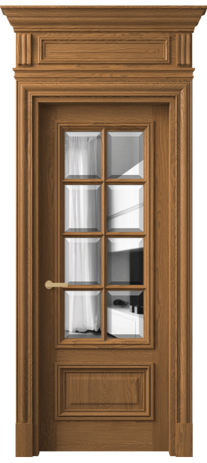 Межкомнатная дверь Антик 7316 Дуб пряный матовый Двустороннее зеркало с фацетом, триплекс Цена 2257333 ₸ | Volhovec