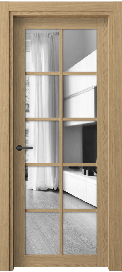 Межкомнатная дверь Нео 2106 Жемчужный дуб Двустороннее зеркало, триплекс Цена 307684 ₸ | Volhovec