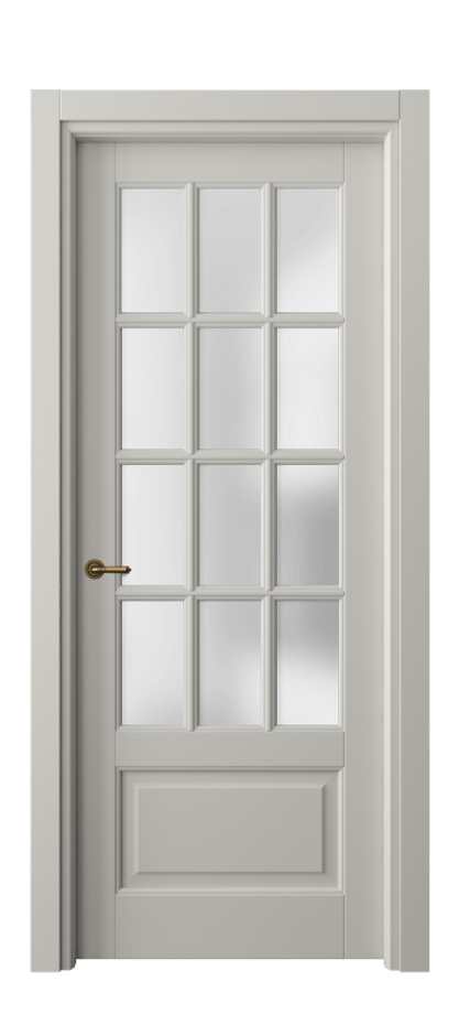 Межкомнатная дверь Тоскана Грильято 6313 Матовый тёплый серый Сатинированное стекло Цена 845956 ₸ | Volhovec