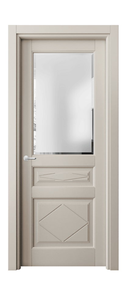 Дверь межкомнатная Toscana Rombo 6344 Бук светло-бежевый Сатинированное стекло с фацетом, 6 мм Гладкий наличник БСБЖ Цена 607770 ₸ Наличники уже входят в базовый комплект. Фабрика дверей Волховец 8 (800) 551 43 19 Межкомнатная дверь Toscana Rombo 6344 Бук светло-бежевый Сатинированное стекло с фацетом, 6 мм Цена 607770 ₸ | Volhovec