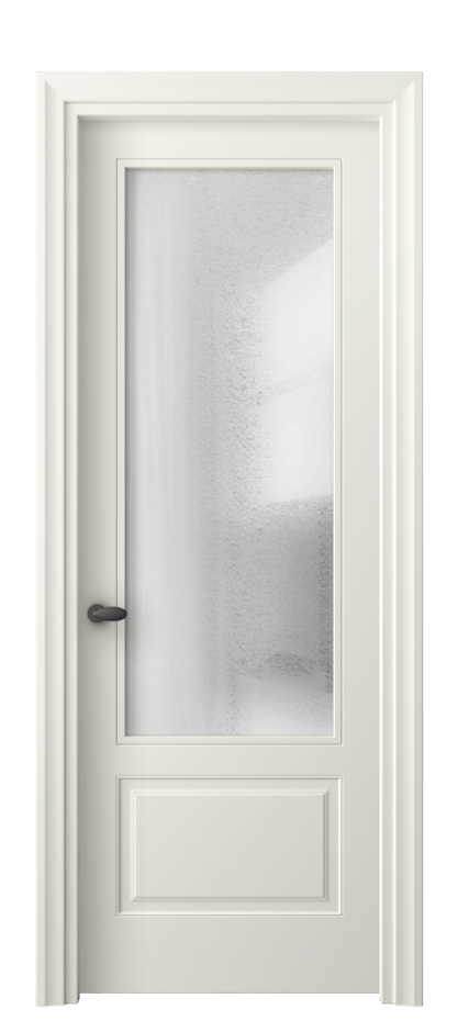 Межкомнатная дверь Эссе 8542 Матовый жемчужный Фактурное стекло "Лёд", триплекс Цена 465688 ₸ | Volhovec