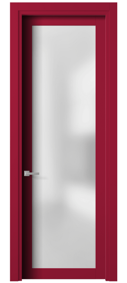 Межкомнатная дверь Планум 2102 Матовый белоснежный Сатинированное стекло Цена 497289 ₸ | Volhovec