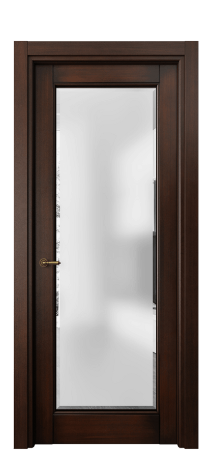 Межкомнатная дверь Toscana Elegante 6300 Бук тёмный с патиной Сатинированное стекло с фацетом Цена 628990 #CURRENCY# | Volhovec