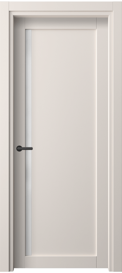Межкомнатная дверь Нео 2110 ПЭТ тёплый-белый Сатинированное стекло Цена 239644 ₸ | Volhovec