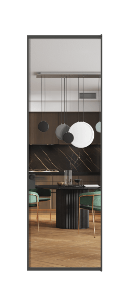 Алюминиевая дверь АЛПЛ040.01  Прозрачное стекло "Кристал Вижн", калёное Цена 1202569  | Volhovec