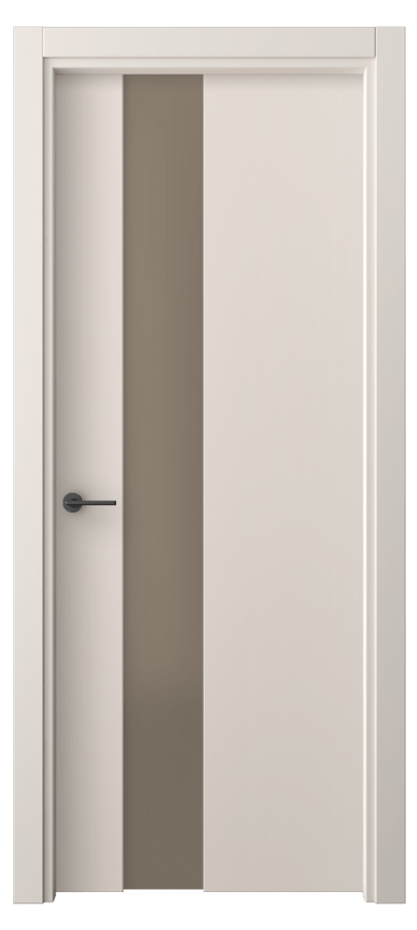 Межкомнатная дверь Фридом 4224 ПЭТ пудровый бежевый Сатинированное бронзовое стекло, триплекс Цена 240024 ₸ | Volhovec