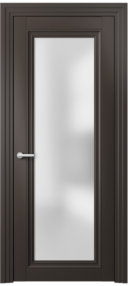 Межкомнатная дверь Центро 2502 Матовый антрацит Сатинированное стекло Цена 470224 ₸ | Volhovec