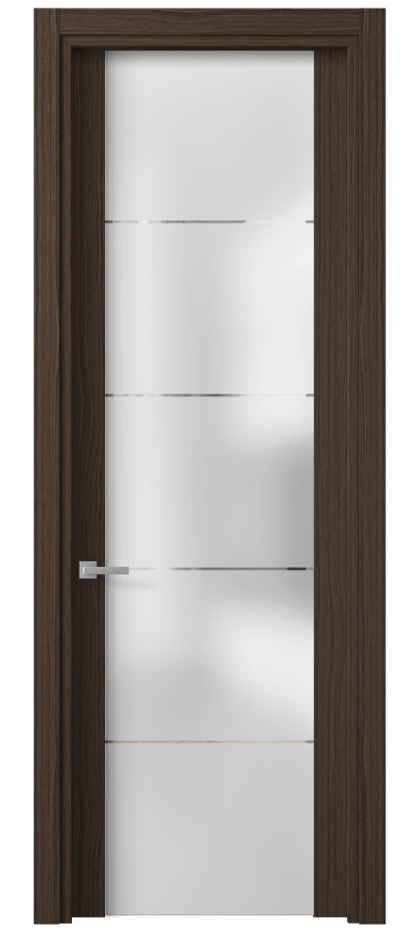 Межкомнатная дверь Планум 4114 Экзотик трюфельный матовый Сатинированное стекло с гравировкой «КВАДРО», триплекс Цена 579844 ₸ | Volhovec