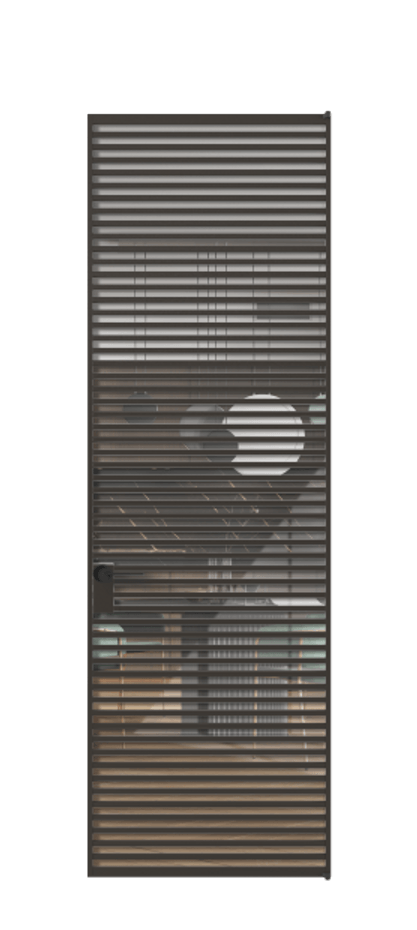 Алюминиевая дверь АЛПЛ040.07  Алюминий антрацит Рефлективное прозрачное стекло "Stopsol", калёное, 6мм. Без короба ААН Цена 1406430 Стоимость комплекта двери включает: 
1. Полотно (600/650/700/750/800/850/900/950*2000-2400 мм).
2. Короб
3. Комплект фурнитуры (2 торцевые петли и магнитный замок с ответной планкой). Фабрика дверей Волховец 8 (800) 551 43 19  Алюминиевая дверь АЛПЛ040.07 Алюминий антрацит Рефлективное прозрачное стекло "Stopsol", калёное, 6мм Цена 1406430  | Volhovec