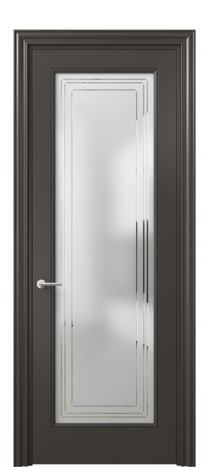 Дверь межкомнатная Mascot 8400 Матовый антрацит Сатинированное стекло с гравировкой "Грани", триплекс, 7 мм Фигурный наличник МАН Цена 484220 ₸ Наличники уже входят в базовый комплект. Фабрика дверей Волховец 8 (800) 551 43 19 Межкомнатная дверь Mascot 8400 Матовый антрацит Сатинированное стекло с гравировкой "Грани", триплекс, 7 мм Цена 484220 ₸ | Volhovec