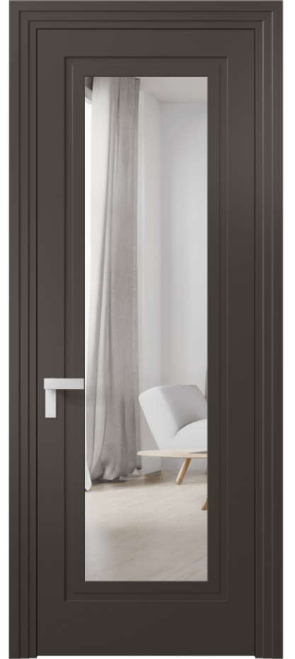 Межкомнатная дверь Рокка 8303 Матовый антрацит Двустороннее зеркало, триплекс Цена 647128 ₸ | Volhovec