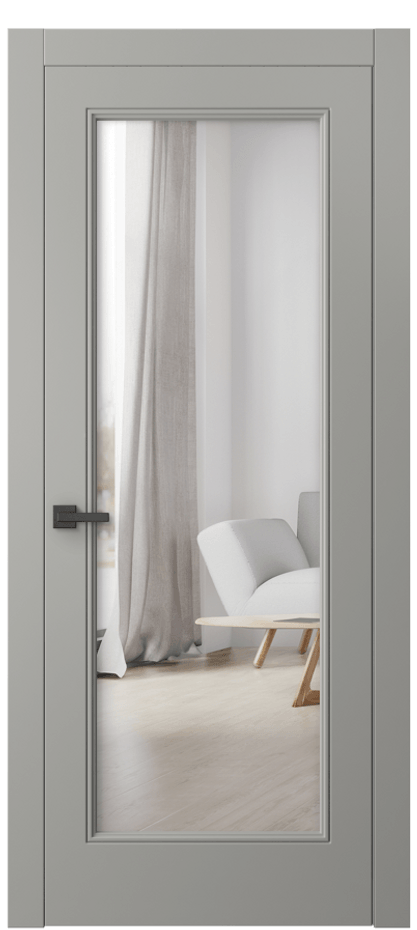 Межкомнатная дверь Linea 8300 Матовый нейтральный серый Двустороннее зеркало, триплекс Цена 403850 ₸ | Volhovec
