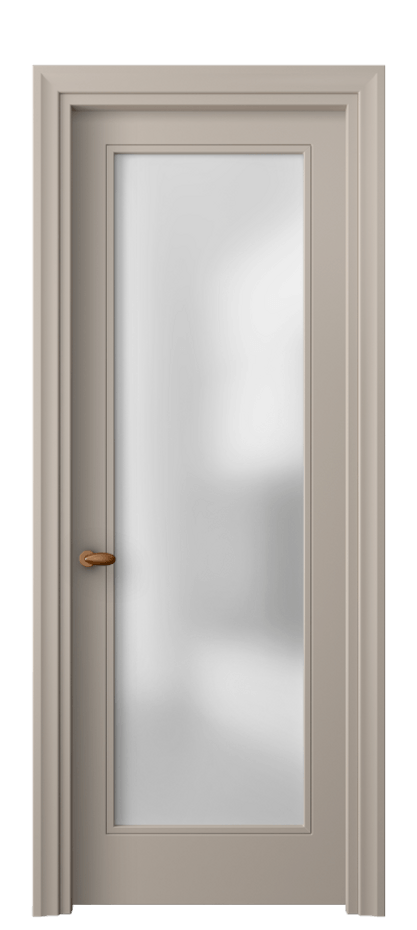 Межкомнатная дверь Esse 8502 Матовый бисквитный Сатинированное стекло Цена 372770 ₸ | Volhovec