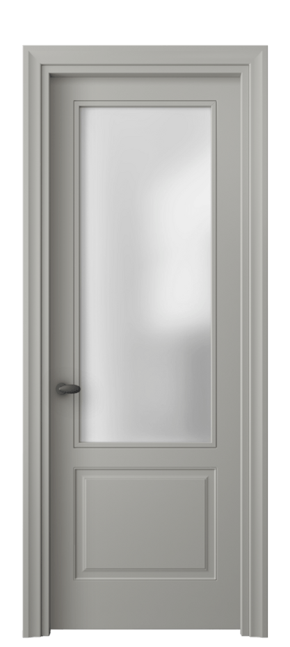 Межкомнатная дверь Esse 8552 Матовый нейтральный серый Сатинированное стекло Цена 372770 ₸ | Volhovec