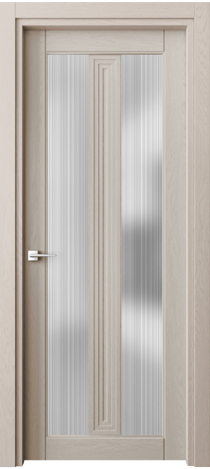 Межкомнатная дверь Эго 6122 Дуб светло-бежевый Сатинированное стекло "Дождь" Цена 955576 ₸ | Volhovec