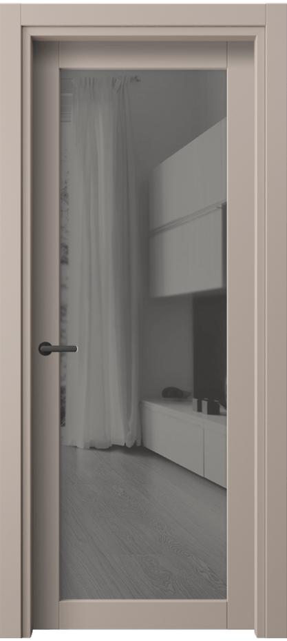 Межкомнатная дверь Нео 2102 ПЭТ серо-коричневый  Двустороннее серое зеркало, триплекс Цена 263836 ₸ | Volhovec