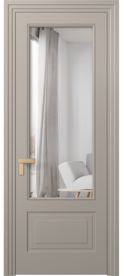 Межкомнатная дверь Рокка 8342 Матовый бисквитный Двустороннее зеркало, триплекс Цена 641836 ₸ | Volhovec