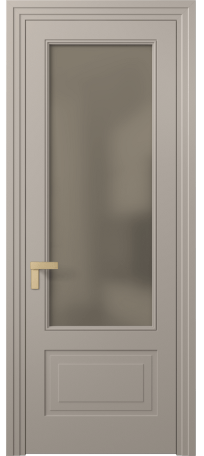 Межкомнатная дверь Рокка 8342 Матовый бисквитный Сатинированное бронзовое стекло, триплекс Цена 626716 ₸ | Volhovec