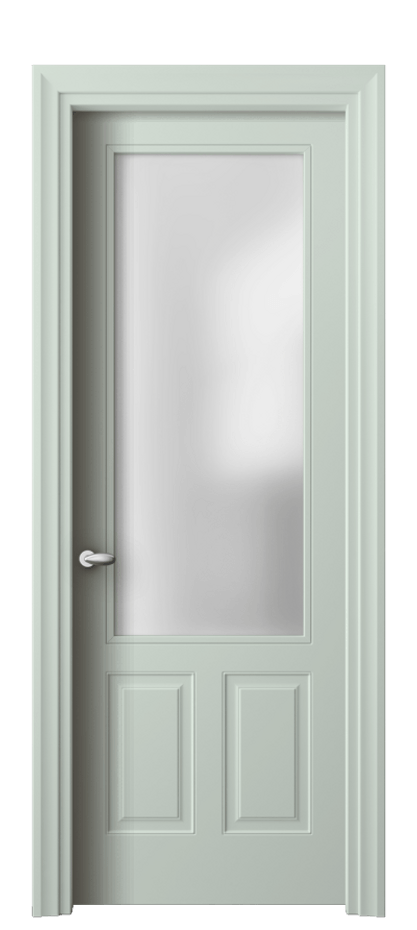 Межкомнатная дверь Esse 8522 Матовый белоснежный Сатинированное стекло Цена 484600 ₸ | Volhovec