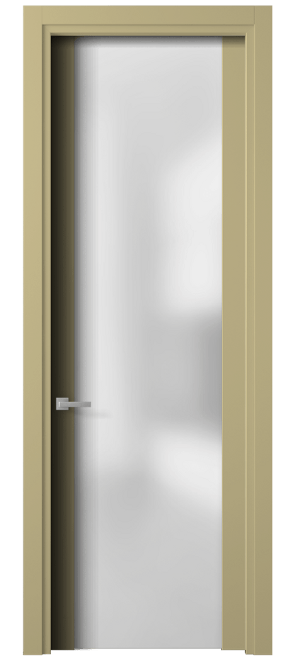 Межкомнатная дверь Планум 4114 Матовый белоснежный Сатинированное стекло Цена 607363 ₸ | Volhovec