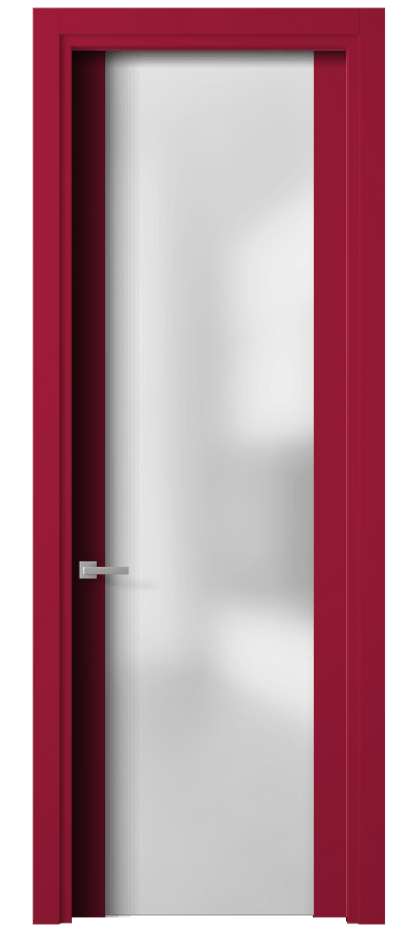 Межкомнатная дверь Planum 4114 Матовый белоснежный Сатинированное стекло Цена 481000 ₸ | Volhovec