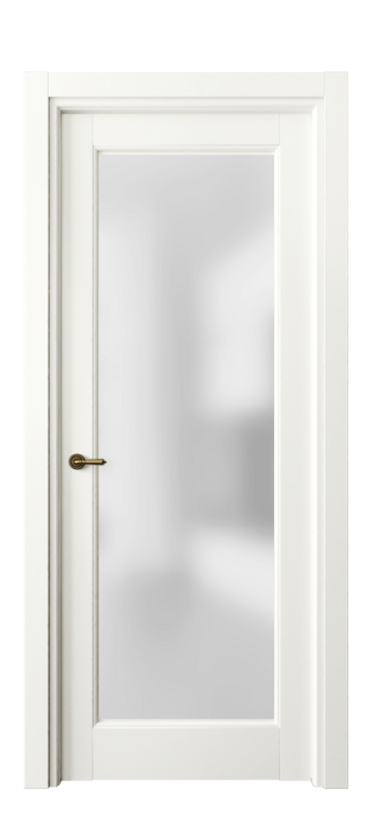 Межкомнатная дверь Тоскана Литера 6300 Матовый жемчужный Сатинированное стекло Цена 697780 ₸ | Volhovec