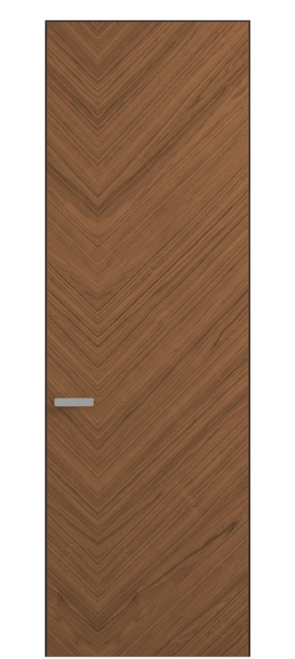 Дверь межкомнатная Rift 0201 Орех умбра матовый рифт  Скрытый короб Черный Цена 484200 ₸ Наличники уже входят в базовый комплект. Фабрика дверей Волховец 8 (800) 551 43 19 Межкомнатная дверь Rift 0201 Орех умбра матовый рифт  Цена 484200 ₸ | Volhovec