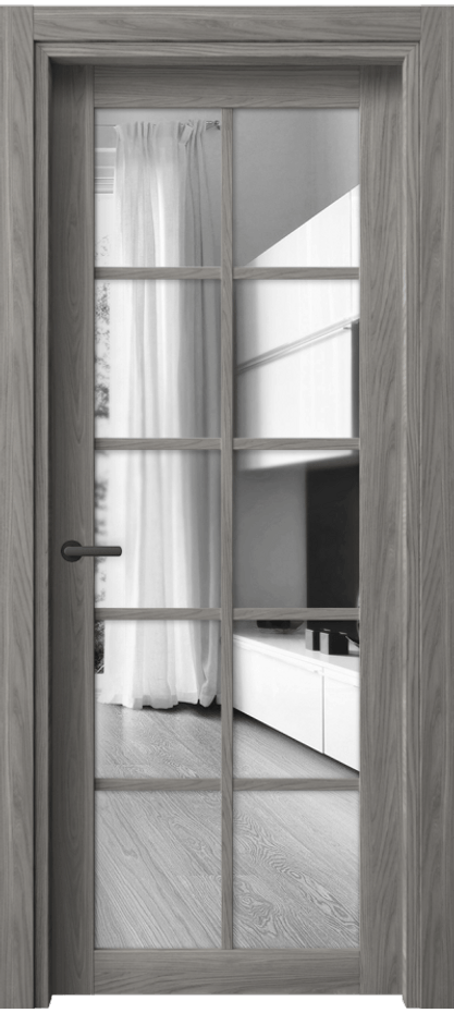 Межкомнатная дверь Нео 2106 Имбирный ясень Двустороннее зеркало, триплекс Цена 254008 ₸ | Volhovec