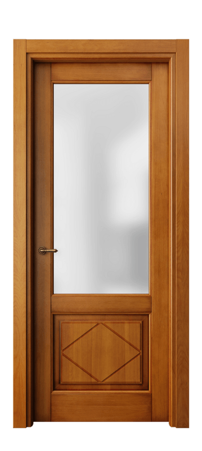 Межкомнатная дверь Toscana Rombo 6342 Бук светлый с патиной Сатинированное стекло Цена 708230 ₸ | Volhovec