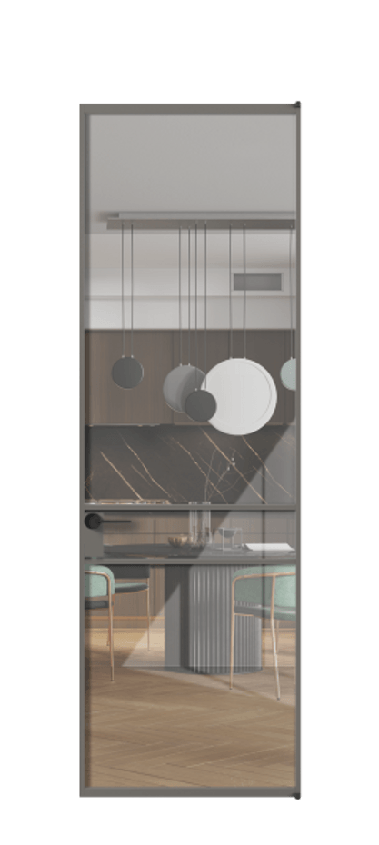 Алюминиевая дверь АЛПЛ040.02  Алюминий классический серый Рефлективное прозрачное стекло "Stopsol", калёное, 6мм. Без короба АКЛС  Цена 894750 Стоимость комплекта двери включает: 
1. Полотно (600/650/700/750/800/850/900/950*2000-2400 мм).
2. Короб
3. Комплект фурнитуры (2 торцевые петли и магнитный замок с ответной планкой). Фабрика дверей Волховец 8 (800) 551 43 19  Алюминиевая дверь АЛПЛ040.02 Алюминий классический серый Рефлективное прозрачное стекло "Stopsol", калёное, 6мм Цена 894750  | Volhovec