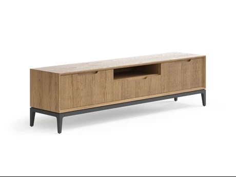 Мебель ТВ тумба Velvet. Цвет Дуб мускатный матовый. Материал Массив дуба матовый. Коллекция ТВ тумба Velvet. Картинка.