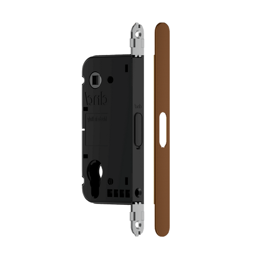 Магнитный замок Vertical бронза