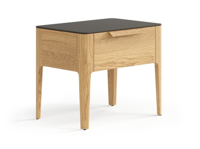 Мебель Тумба прикроватная Piega 1 ящик. Цвет Дуб пшеничный матовый. Материал Массив дуба матовый. Коллекция Тумба прикроватная Piega 1 ящик. Картинка.