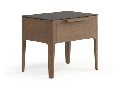 Мебель Тумба прикроватная Piega 1 ящик. Цвет Дуб туманный матовый. Материал Массив дуба матовый. Коллекция Тумба прикроватная Piega 1 ящик. Картинка.